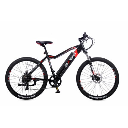Basis Beacon Hardtail Electric Mountain bike, 10Ah - Black/Red