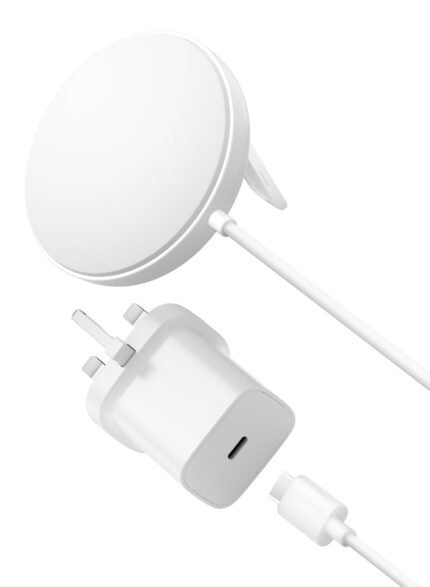 Belkin 15W Qi2 Wireless Charger + Adapter - White