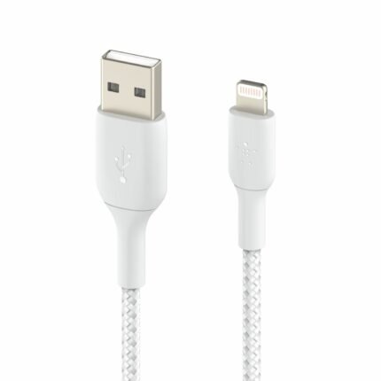 Belkin 1m Lightning to USB-A Braided Cable - White