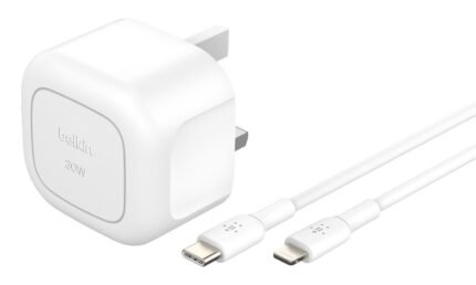 Belkin 30W USB-C Folding Wall Charger + Lightning Cable