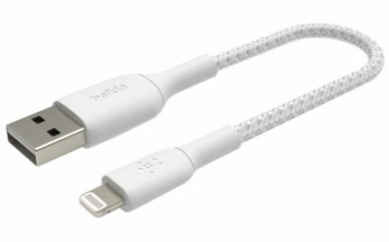 Belkin Braided USB-A to Lightning 0.15m Cable - White