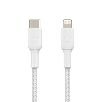 Belkin Braided USB-C to Lightning 1m Cable - White