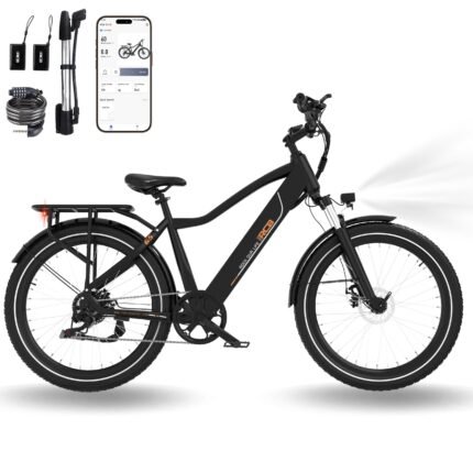 Electric City Bikes G5, E-bikes 27.5",APP&NFC,Black