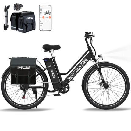 Electric City Bikes RK8S, E-bikes 26",APP,36V 10.4Ah