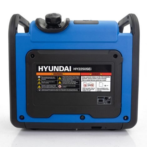 Hyundai 2200W / 2.2kW Petrol Inverter Generator, Electric Start, Pure Sine Wave Output, Lightweight, Quiet Running | HY2250SEi