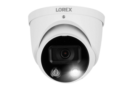 Lorex 4K IP Wired Dome Security Camera with Smart Deterrence and Smart Motion Detection