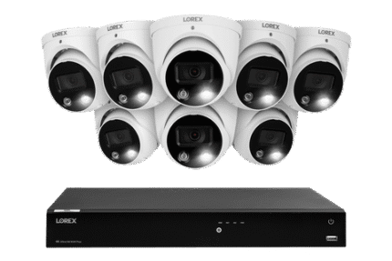 Lorex Fusion Series 4K 16 Camera Capable (Wired or Fusion Wi-Fi) 4TB Wired NVR System with H13 IP Dome Cameras