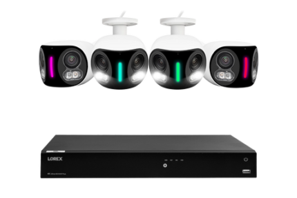 Lorex Fusion Series 4K 16 Camera Capable (Wired or Fusion Wi-Fi) 4TB Wired NVR System with H20 IP Dual Lens Cameras