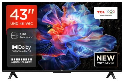TCL 43 Inch 43V6C-UK Smart 4K UHD HDR LED TV