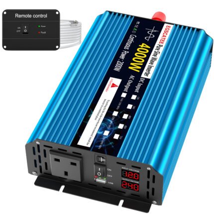 2000W 4000W Pure Sine Wave Power Inverter Converter DC 12V to 220V 240V USB LCD