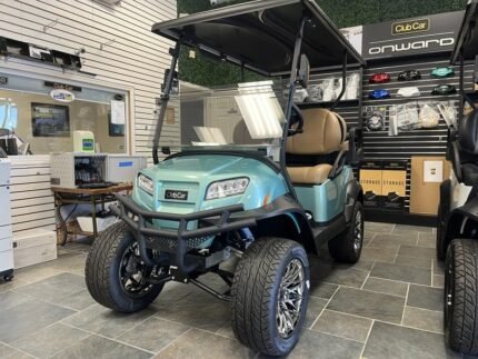 2025 Club Car Onward Lifted 4-Passenger HP Lithium | Seafoam Green | Zero-Maintenance Sale! - Golf Carts Nation | Street-Legal LSV & Custom Carts
