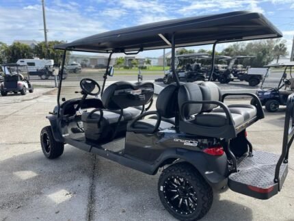2025 Club Car Onward Lifted 6-Passenger HP Lithium | Metallic Tuxedo Black | Zero-Maintenance Family PTV! - Golf Carts Nation | Street-Legal LSV & Custom Carts