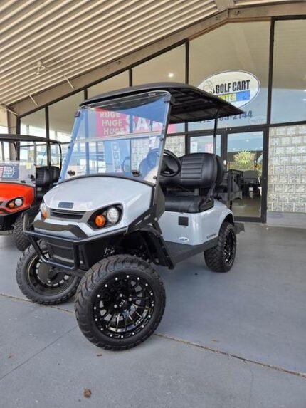 2025 E-Z-GO Express 4 Gas Lifted PTV | Slate Finish | Unlimited Range Adventure Sale! - Golf Carts Nation | Street-Legal LSV & Custom Carts