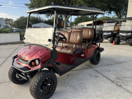 2025 E-Z-GO Express 6 ELiTE Lithium | Inferno Red | Zero-Maintenance 6-Passenger Shuttle! - Golf Carts Nation | Street-Legal LSV & Custom Carts