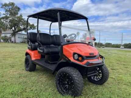 2025 E-Z-GO Liberty ELiTE Lithium PTV | Solar Flare | 4 Forward-Facing Seats | Sale Price! - Golf Carts Nation | Street-Legal LSV & Custom Carts