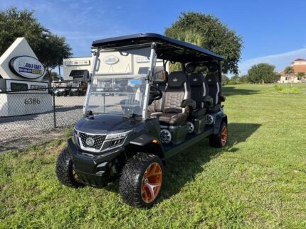 2025 Evolution D-Max XT6 for Sale | 4WD 6-Seater with 24-Speaker Sound - Golf Carts Nation | Street-Legal LSV & Custom Carts