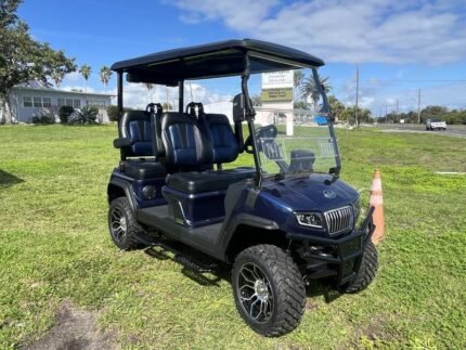 2025 Evolution D5 Maverick 4 Mediterranean Blue | Forward-Facing Cart - Golf Carts Nation | Street-Legal LSV & Custom Carts