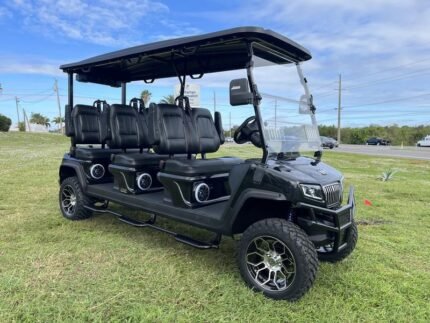 2025 Evolution D5 Maverick 6 Plus Black Sapphire | 6-Seater with CarPlay - Golf Carts Nation | Street-Legal LSV & Custom Carts