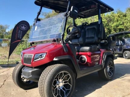 2025 Evolution D5 Ranger 2+2 Plus Flamenco Red | Cart with CarPlay - Golf Carts Nation | Street-Legal LSV & Custom Carts