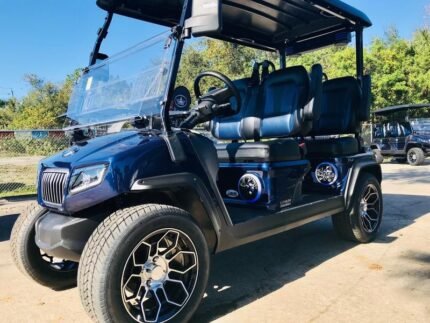 2025 Evolution D5 Ranger 4 Plus Mediterranean Blue | Cart with CarPlay - Golf Carts Nation | Street-Legal LSV & Custom Carts