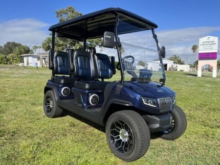 2025 Evolution D5 Ranger 4 Plus Mediterranean Blue | Cart with CarPlay - Golf Carts Nation | Street-Legal LSV & Custom Carts
