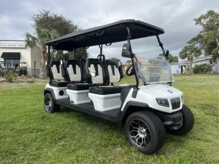 2025 Evolution D5 Ranger 6 Pearl White | 6-Seater Luxury Golf Cart - Golf Carts Nation | Street-Legal LSV & Custom Carts