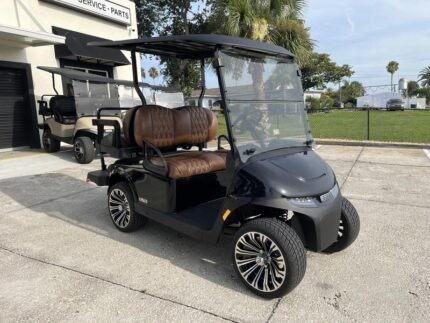 2026 E-Z-GO Freedom RXV ELiTE Lithium | Black w/ Amarillo Seats | Zero-Maintenance Power! - Golf Carts Nation | Street-Legal LSV & Custom Carts