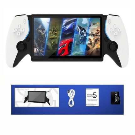 Denver GMP-295 Handheld Gaming Console – White & Blue | 2.8" Screen | 200 Built-in Retro Games