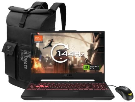 ASUS TUF 15.60in R7 16GB 512GB RTX4060 Gaming Laptop Bundle