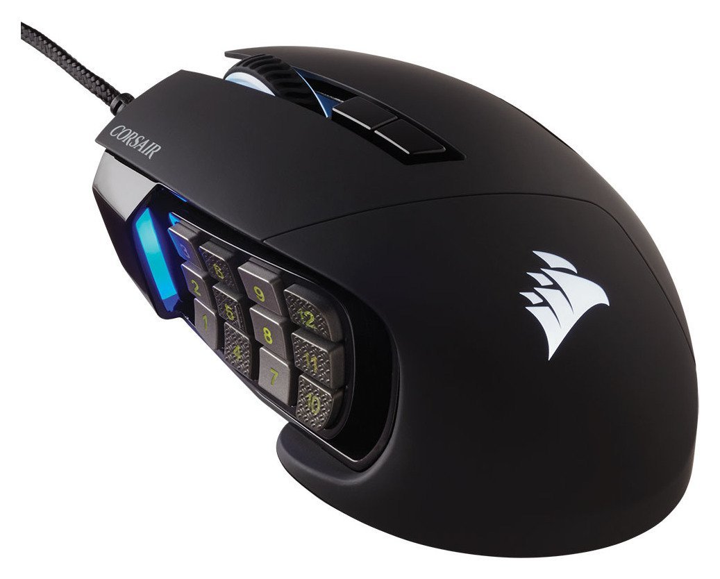 Corsair Scimitar RGB Elite Wired MMO Gaming Mouse - Black