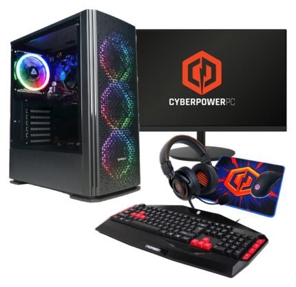 CyberPowerPC R5 16GB 500GB Gaming PC & 23.8in Monitor Bundle