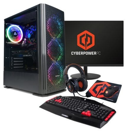 CyberPowerPC Ryzen 5 16GB 1TB RTX4060 Gaming PC Bundle