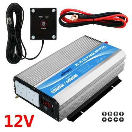 GIANDEL 2000W Power Inverter DC12V to AC 240V 230V Converter with 2.4S USB Ports