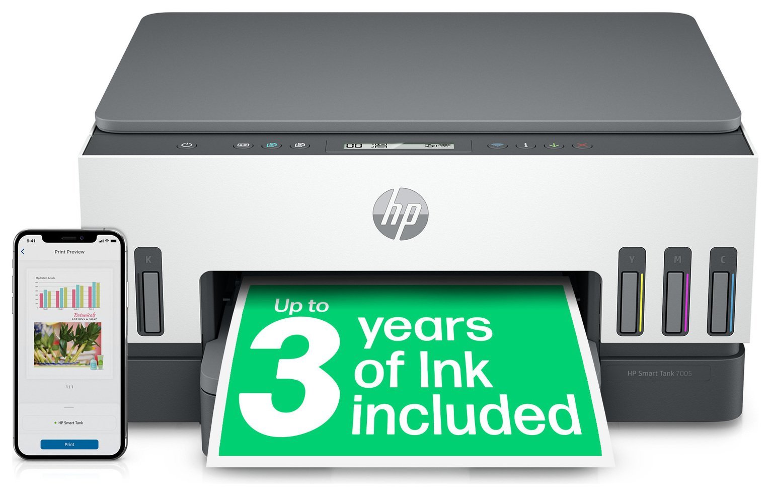 HP Smart Tank 7005 AIO Wireless Tank Printer & 3 Years Ink