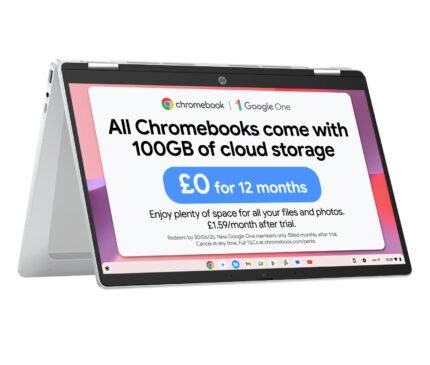 HP x360 14b-cd0002na 14in Intel N100 4GB 128GB Chromebook