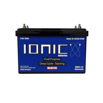 Ionic Lithium 12V 150Ah | Dual Purpose Starter Battery 1600 CA + LiFePO4 Deep Cycle + Heater