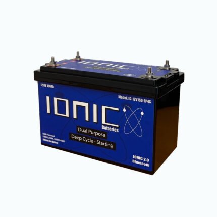 Ionic Lithium 12V 150Ah | Dual Purpose Starter Battery 1600 CA + LiFePO4 Deep Cycle