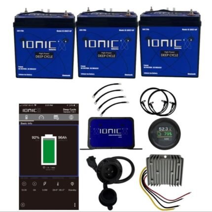Ionic Lithium 48V 81Ah GC2 LiFePO4 Golf Cart Triple Bundle