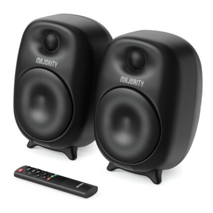 Majority D80 Bookshelf Bluetooth Speaker 80W - Black