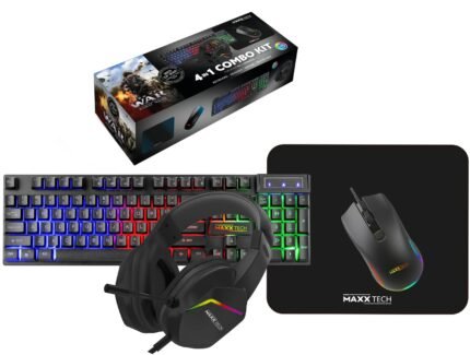 Maxx Tech 4-In-1 Combo Kit Gaming PC Bundle, Men of War Game