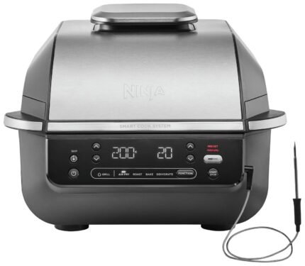 Ninja 5-in-1 EG351UK 5.7L Grill & Air Fryer - Black & Silver