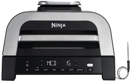 Ninja 6-in-1 MAX DG551UK 3.8L Grill & Air Fryer - Silver