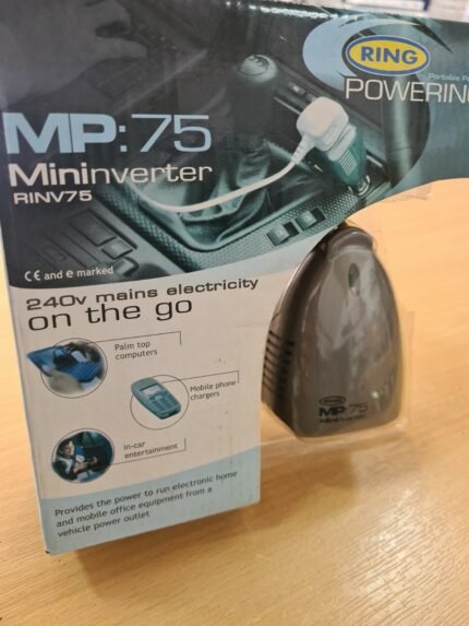 Ring RINV75 PowerSource 12V DC to 240V AC 75W Inverter Single Socket