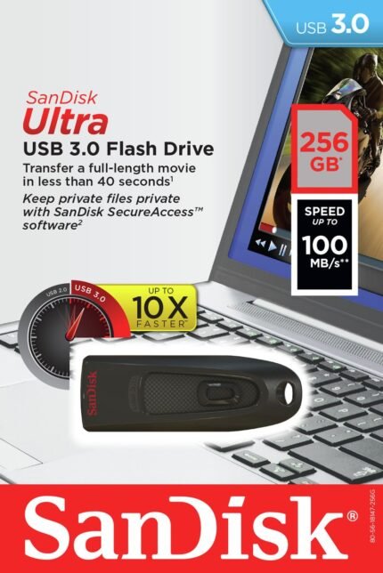 SanDisk Ultra 100MB/s USB 3.0 Flash Drive - 256GB