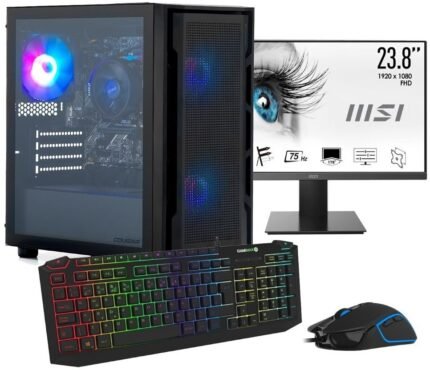 Stormforce AMD Ryzen5 8GB 500GB PC Desktop & 25in Monitor