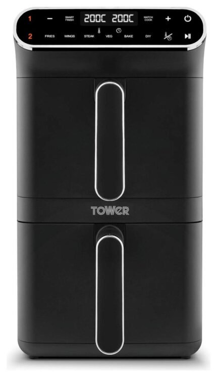 Tower T17190 11L Twin Stack Air Fryer - Black