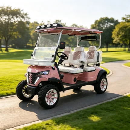 2025 E-Z-GO Express 6 ELiTE Lithium – Inferno Red | Zero-Maintenance 6-Passenger Shuttle | Samsung SDI