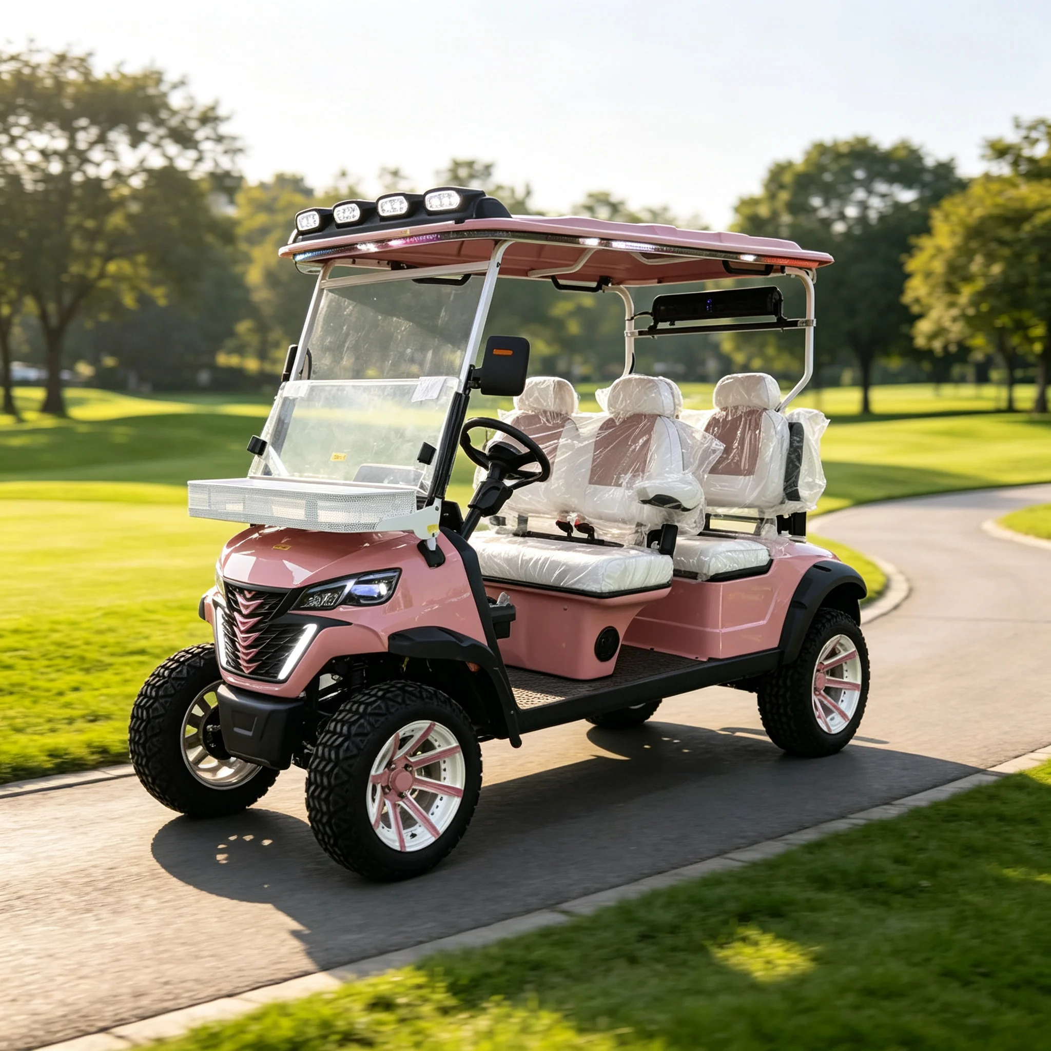2025 E-Z-GO Express 6 ELiTE Lithium – Inferno Red | Zero-Maintenance 6-Passenger Shuttle | Samsung SDI