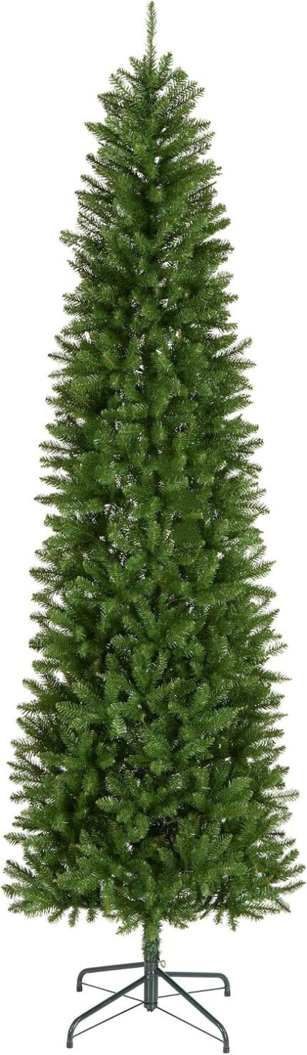10 ft Premium Pencil Christmas Tree – Slim Pencil Artificial Christmas Tree