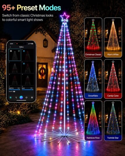 10 ft Colour-Changing LED Tree – Colour-Changing LED Artificial Christmas Tree